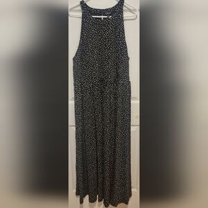 Black and White Polka Dot Sleevless Dress